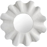 Weekender Scallop Mirror, White