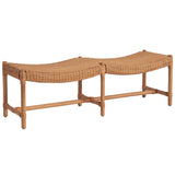 Murro Bay Bench, Natural Rattan