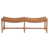 Murro Bay Bench, Natural Rattan