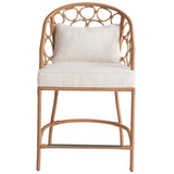 Pebble Counter Chair, Natural Rattan