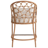 Pebble Counter Chair, Natural Rattan