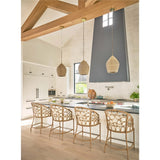 Pebble Counter Chair, Natural Rattan