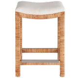 Sandbar Console Stool, Natural Rattan
