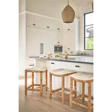 Sandbar Console Stool, Natural Rattan