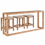 Sandbar Console Table, Natural Rattan