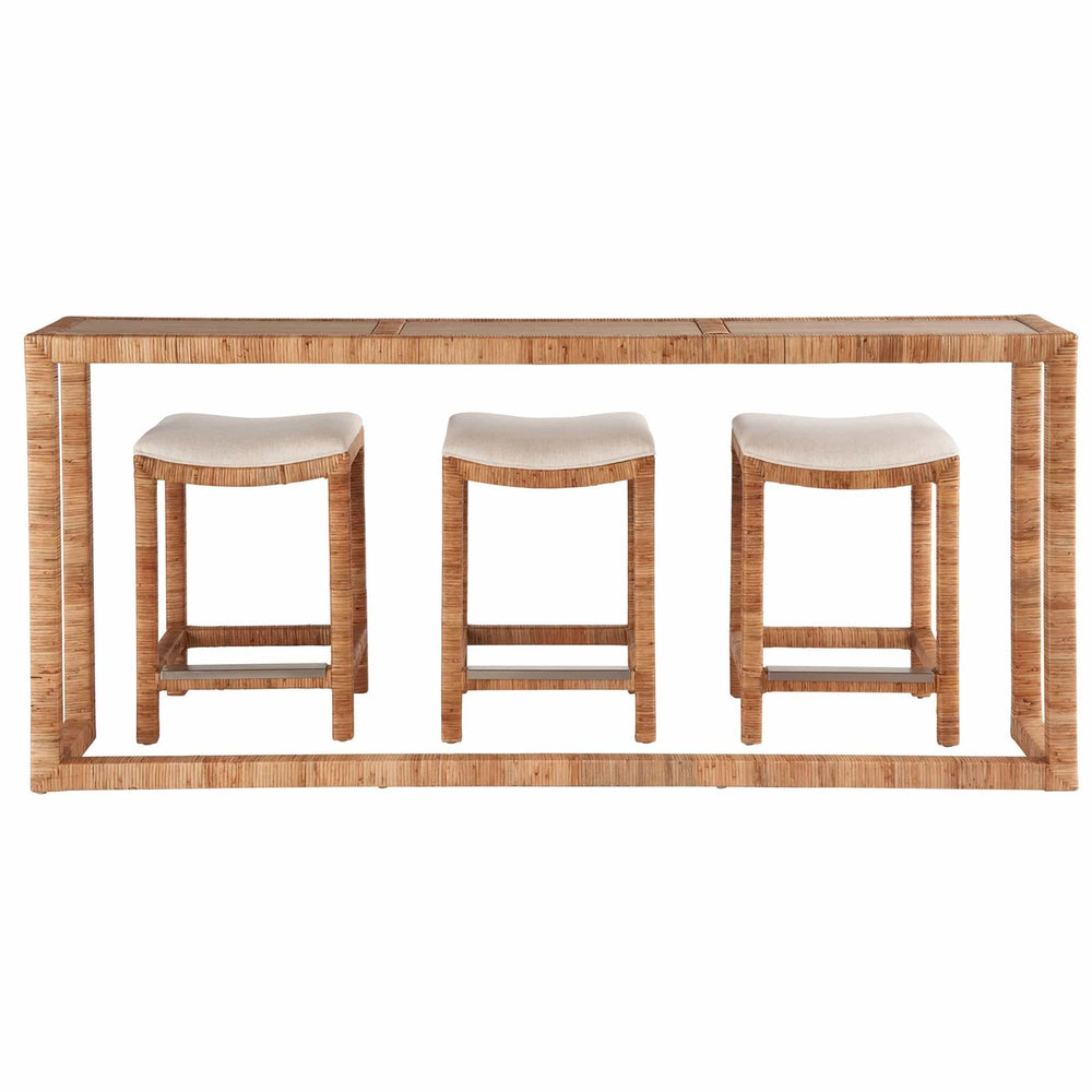 Sandbar Console Table, Natural Rattan
