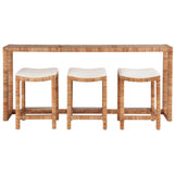 Sandbar Console Table, Natural Rattan