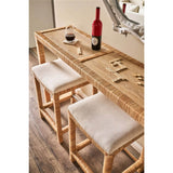 Sandbar Console Table, Natural Rattan