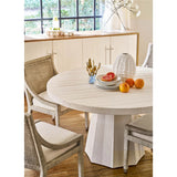Mackinaw Round Dining Table, White Sand