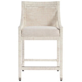 Longboat Counter Chair, White Rattan