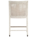 Longboat Counter Chair, White Rattan