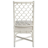 Marco Side Chair, White Rattan, Set of 2