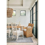 Marco Side Chair, White Rattan, Set of 2
