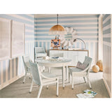 Longboat Dining Chair, White Rattan, Set of 2