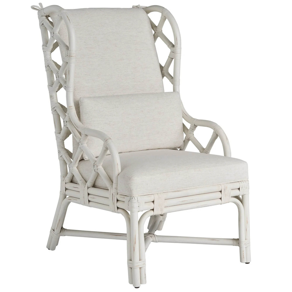 Santa Rosa Arm Chair, White Rattan