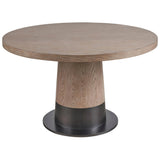 Solara Round Dining Table, Gray Oak