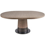 Solara Round Dining Table, Gray Oak