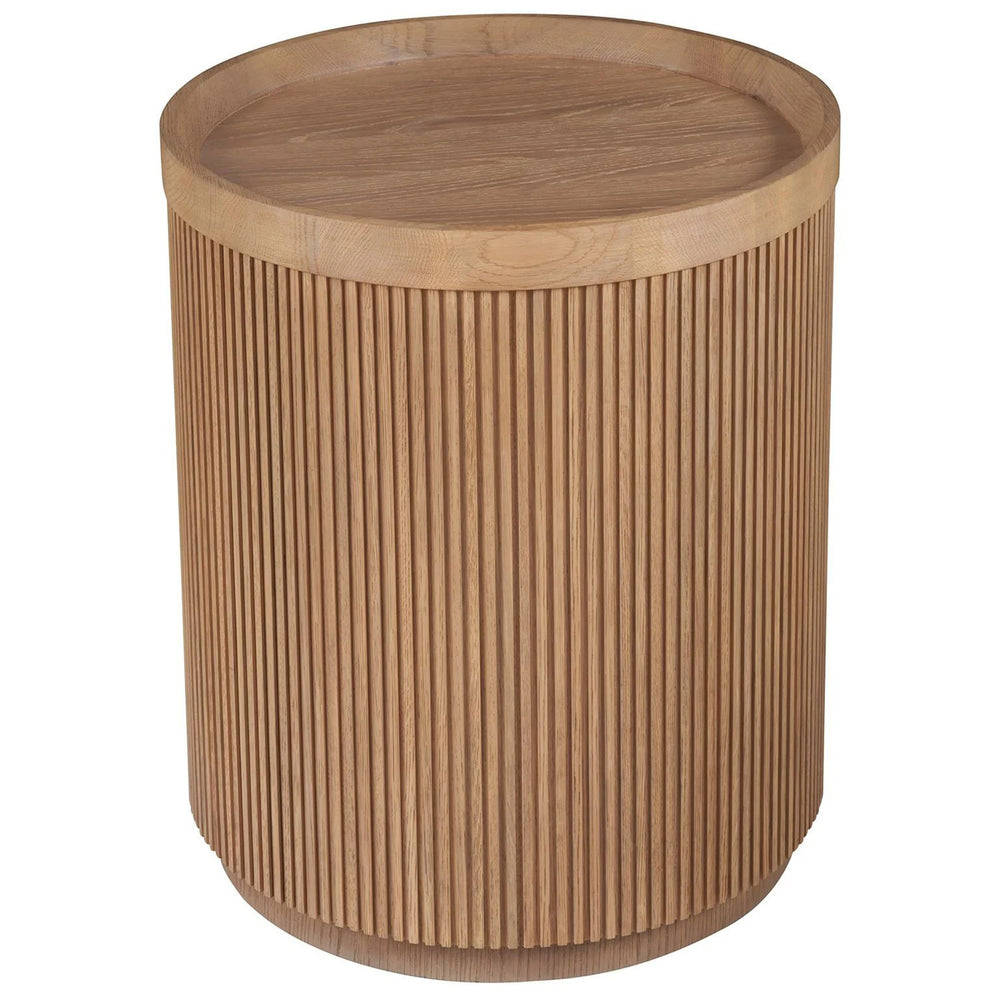 Lumi Round Side Table, Natural