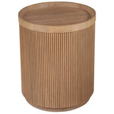 Lumi Round Side Table, Natural