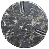 Magnus Round End Table, Golden Portoro