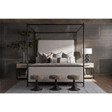 Dove One Drawer Nightstand, White Travertine