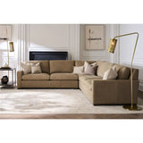 Fletcher 3 Piece Leather Sectional, Vail Toffee