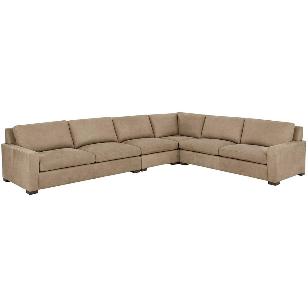 Fletcher 4 Piece Leather Sectional, Vail Toffee