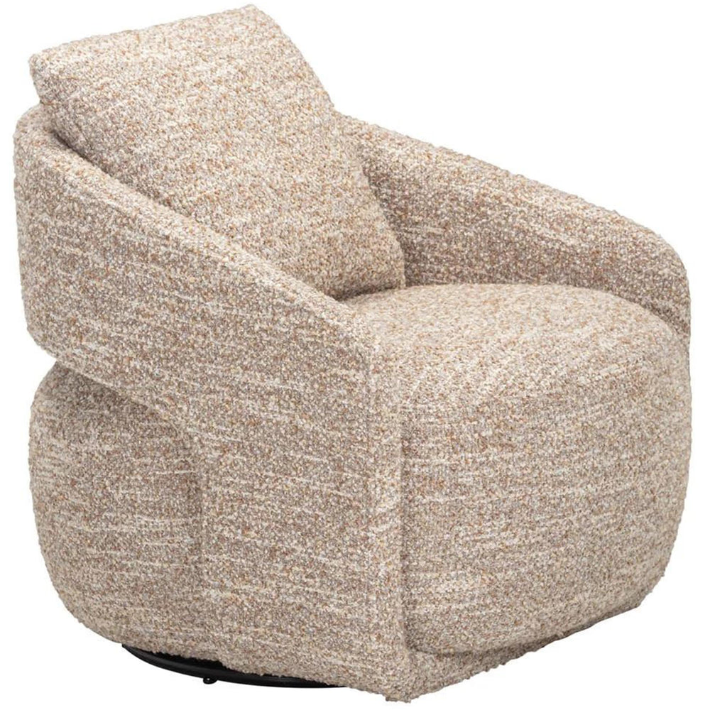 Elio Swivel Chair, Pamela Cobblestone