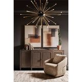 Elio Swivel Chair, Pamela Cobblestone