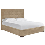 Montclair Leather Upholstered Bed, Vail Toffee