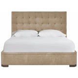 Montclair Leather Upholstered Bed, Vail Toffee