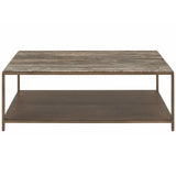 Montclair Cocktail Table, Dark Gray Travertine