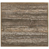 Montclair Rectangular End Table, Dark Gray Travertine