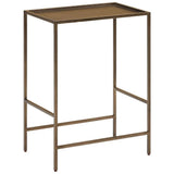 Montclair Metal Side Table, Smoked Gold