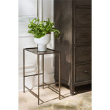 Montclair Metal Side Table, Smoked Gold