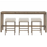 Montclair Console Table w/ Stools, Smoked Gold