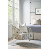 Pebble Accent Chair, White Rattan