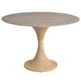 Oasis Round Dining Table, Travertine Beige