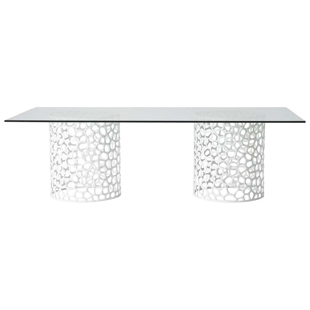 Coral Rectangular Dining Table, White