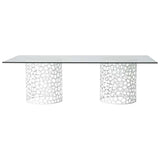 Coral Rectangular Dining Table, White