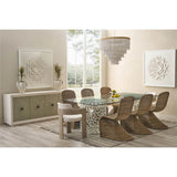 Coral Rectangular Dining Table, White