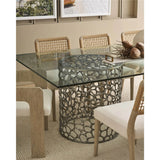 Coral Rectangular Dining Table, Antique Nickel