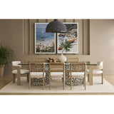Coral Rectangular Dining Table, Antique Nickel