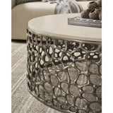 Oasis Coral Cocktail Table, Antique Nickle