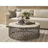 Oasis Coral Cocktail Table, Antique Nickle