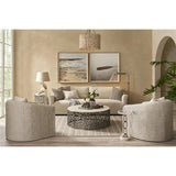 Oasis Coral Cocktail Table, Antique Nickle