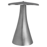 Whale Tail Accent Table, Antique Nickel