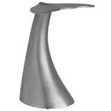 Whale Tail Accent Table, Antique Nickel