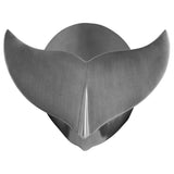 Whale Tail Accent Table, Antique Nickel