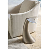 Whale Tail Accent Table, Antique Nickel